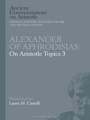 cover image of Alexander of Aphrodisias